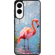 Coque Samsung Galaxy S25 Edge - Silicone rigide noir Paint Flamingo