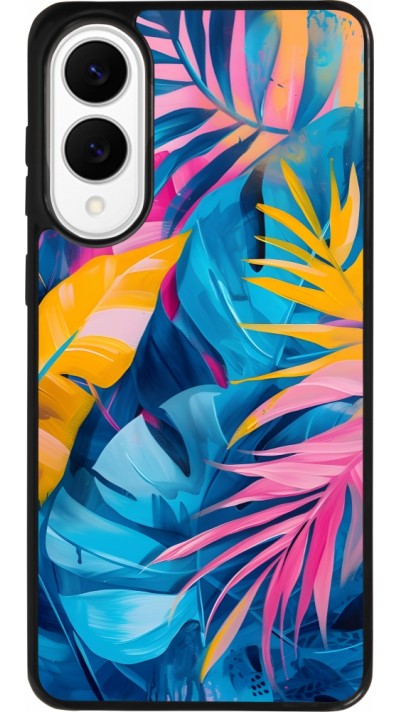 Coque Samsung Galaxy S25 Edge - Silicone rigide noir Palms Blue