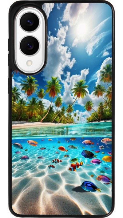 Coque Samsung Galaxy S25 Edge - Silicone rigide noir Plage Paradis