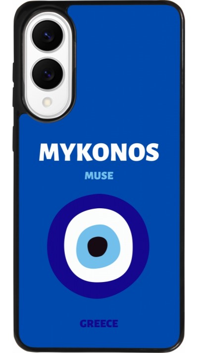 Coque Samsung Galaxy S25 Edge - Silicone rigide noir Pop Summer Destination Mykonos