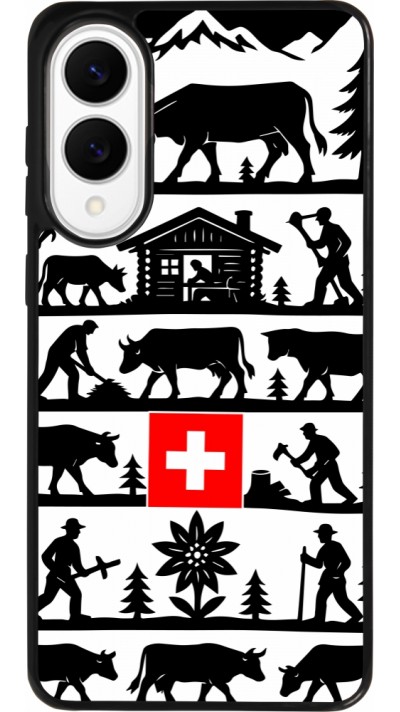 Coque Samsung Galaxy S25 Edge - Silicone rigide noir Poya Suisse 1