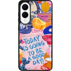 Samsung Galaxy S25 Edge Case Hülle - Silikon schwarz Preppy Today is Going to be a good day