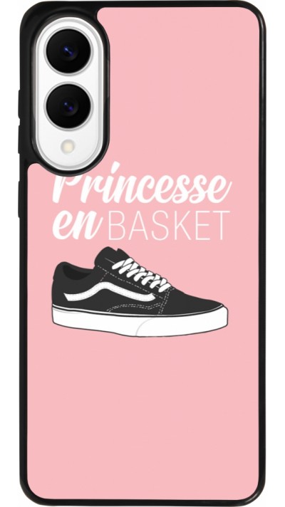 Coque Samsung Galaxy S25 Edge - Silicone rigide noir princesse en basket