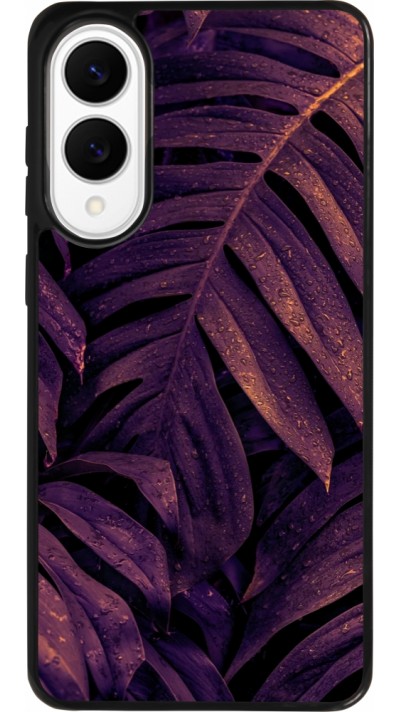Coque Samsung Galaxy S25 Edge - Silicone rigide noir Purple Light Leaves