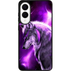 Coque Samsung Galaxy S25 Edge - Silicone rigide noir Purple Sky Wolf