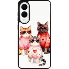 Samsung Galaxy S25 Edge Case Hülle - Silikon schwarz Saint Valentines Day 26 Cat Love