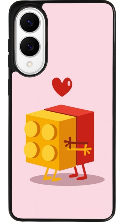 Samsung Galaxy S25 Edge Case Hülle - Silikon schwarz Saint Valentines Day 26 Puzzle