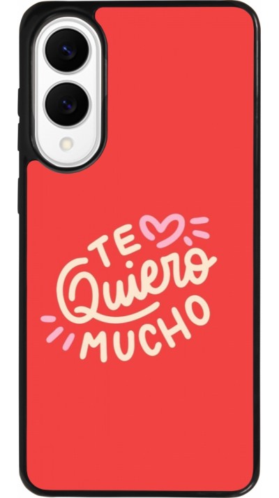 Samsung Galaxy S25 Edge Case Hülle - Silikon schwarz Saint Valentines Day 26 Te quiero mucho