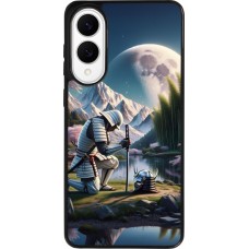 Samsung Galaxy S25 Edge Case Hülle - Silikon schwarz Samurai Katana Mond