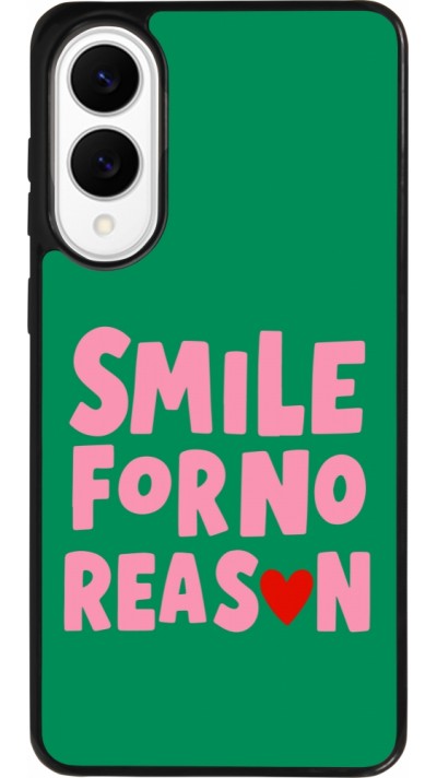 Coque Samsung Galaxy S25 Edge - Silicone rigide noir Smile for no reason 2026