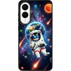 Coque Samsung Galaxy S25 Edge - Silicone rigide noir VR SpaceCat Odyssey