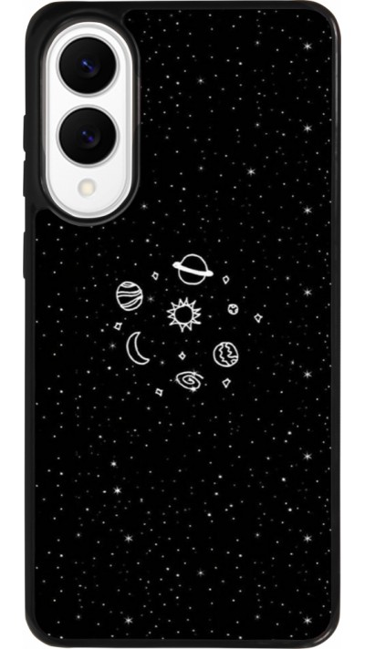 Coque Samsung Galaxy S25 Edge - Silicone rigide noir Space Doodle
