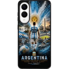 Samsung Galaxy S25 Edge Case Hülle - Silikon schwarz Fussball Argentinien splash 2026