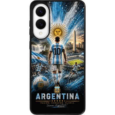 Samsung Galaxy S25 Edge Case Hülle - Silikon schwarz Fussball Argentinien splash 2026