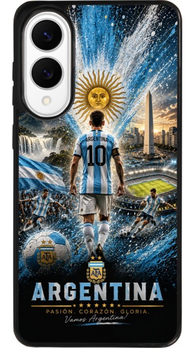 Samsung Galaxy S25 Edge Case Hülle - Silikon schwarz Fussball Argentinien splash 2026