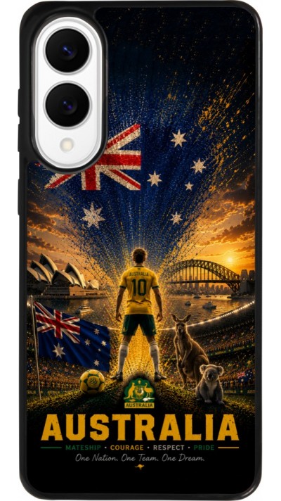 Samsung Galaxy S25 Edge Case Hülle - Silikon schwarz Fussball Australien splash 2026