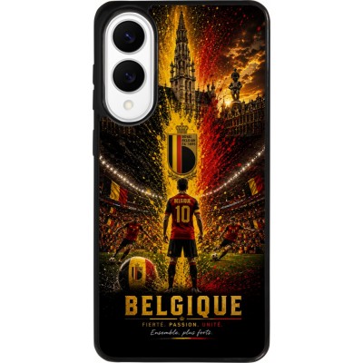 Samsung Galaxy S25 Edge Case Hülle - Silikon schwarz Fussball Belgien splash 2026