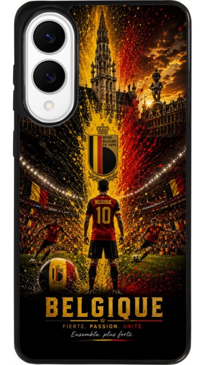 Samsung Galaxy S25 Edge Case Hülle - Silikon schwarz Fussball Belgien splash 2026