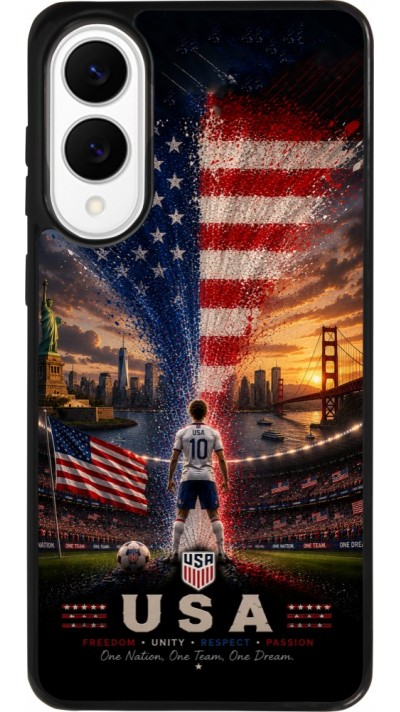 Samsung Galaxy S25 Edge Case Hülle - Silikon schwarz Fussball Vereinigten Staaten splash 2026