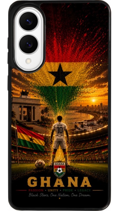 Samsung Galaxy S25 Edge Case Hülle - Silikon schwarz Fussball Ghana splash 2026