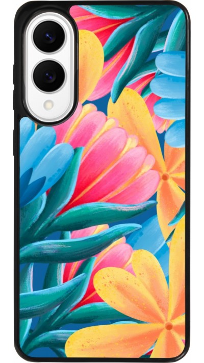 Coque Samsung Galaxy S25 Edge - Silicone rigide noir Spring 23 colorful flowers