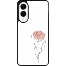 Samsung Galaxy S25 Edge Case Hülle - Silikon schwarz Spring 23 minimalist flower