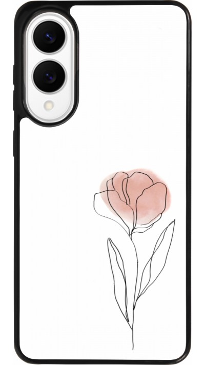 Coque Samsung Galaxy S25 Edge - Silicone rigide noir Spring 23 minimalist flower