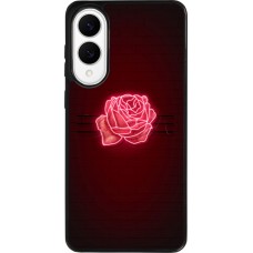Coque Samsung Galaxy S25 Edge - Silicone rigide noir Spring 23 neon rose