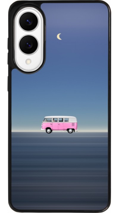 Coque Samsung Galaxy S25 Edge - Silicone rigide noir Spring 23 pink bus