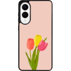 Coque Samsung Galaxy S25 Edge - Silicone rigide noir Spring 23 tulip trio