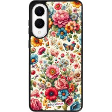 Samsung Galaxy S25 Edge Case Hülle - Silikon schwarz Spring 25 fruehling bluetend