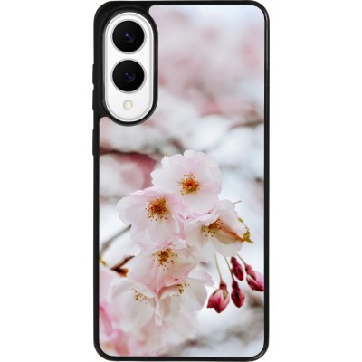 Coque Samsung Galaxy S25 Edge - Silicone rigide noir Cherry tree Spring 2026