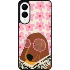 Samsung Galaxy S25 Edge Case Hülle - Silikon schwarz Dog with newspaper Spring 2026