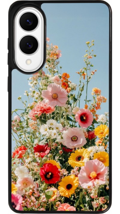 Samsung Galaxy S25 Edge Case Hülle - Silikon schwarz Spring flowers Spring 2026