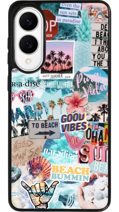 Coque Samsung Galaxy S25 Edge - Silicone rigide noir Summer 20 collage