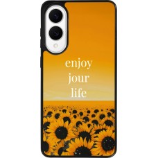 Coque Samsung Galaxy S25 Edge - Silicone rigide noir Summer 2025 Enjoy your life