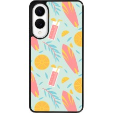 Coque Samsung Galaxy S25 Edge - Silicone rigide noir Summer 2025 Pattern citron