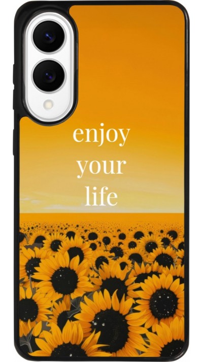 Samsung Galaxy S25 Edge Case Hülle - Silikon schwarz Summer 2026 Enjoy your life