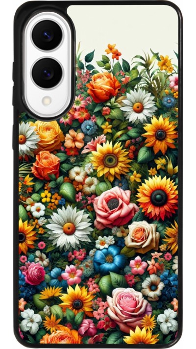 Coque Samsung Galaxy S25 Edge - Silicone rigide noir Summer Floral Pattern