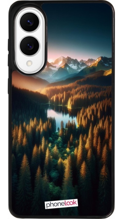 Coque Samsung Galaxy S25 Edge - Silicone rigide noir Sunset Forest Lake