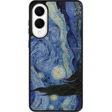 Coque Samsung Galaxy S25 Edge - Silicone rigide noir Tableau art - La Nuit étoilée - Van Gogh