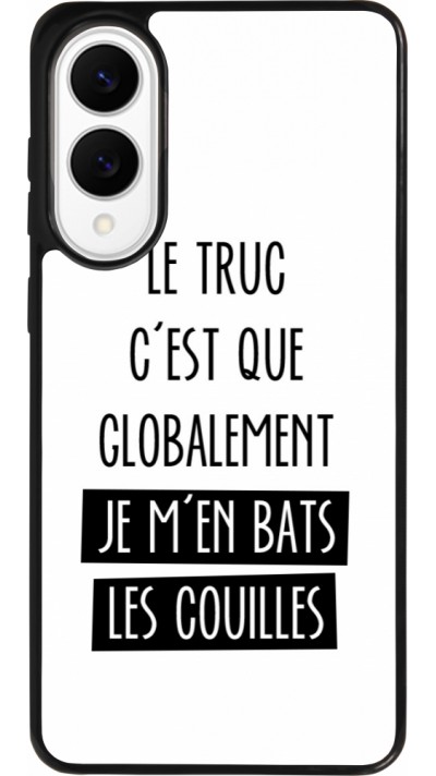 Samsung Galaxy S25 Edge Case Hülle - Silikon schwarz Le truc globalement bats les couilles