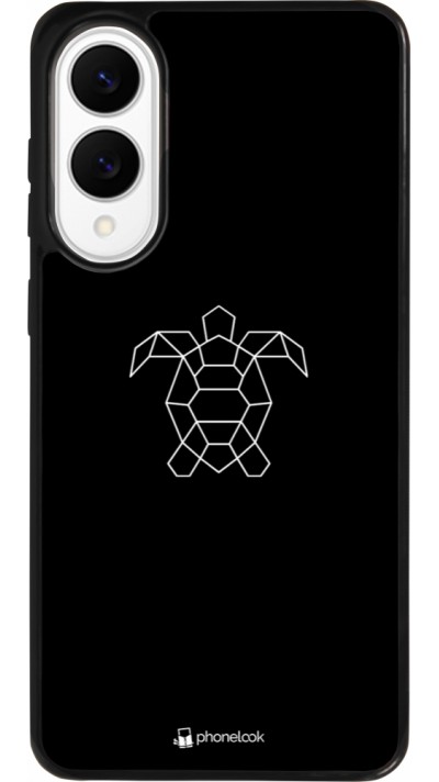 Coque Samsung Galaxy S25 Edge - Silicone rigide noir Turtles lines on black