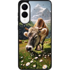 Samsung Galaxy S25 Edge Case Hülle - Silikon schwarz Kuh Berg Wallis