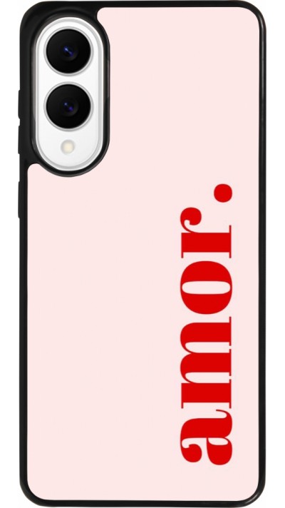 Coque Samsung Galaxy S25 Edge - Silicone rigide noir Valentine 2024 amor