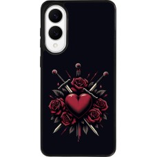 Samsung Galaxy S25 Edge Case Hülle - Silikon schwarz Valentine 2024 gothic love