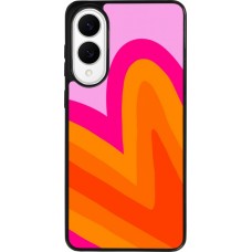 Samsung Galaxy S25 Edge Case Hülle - Silikon schwarz Valentine 2024 heart gradient