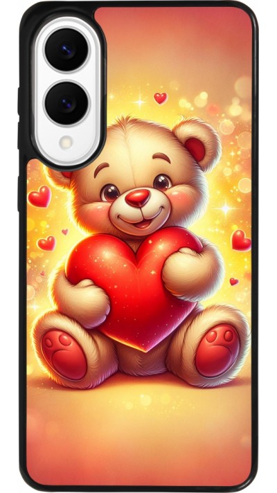 Coque Samsung Galaxy S25 Edge - Silicone rigide noir Valentine 2024 Teddy love