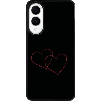 Coque Samsung Galaxy S25 Edge - Silicone rigide noir Valentine 2023 attached heart