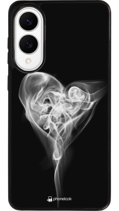 Coque Samsung Galaxy S25 Edge - Silicone rigide noir Valentine 2022 Black Smoke